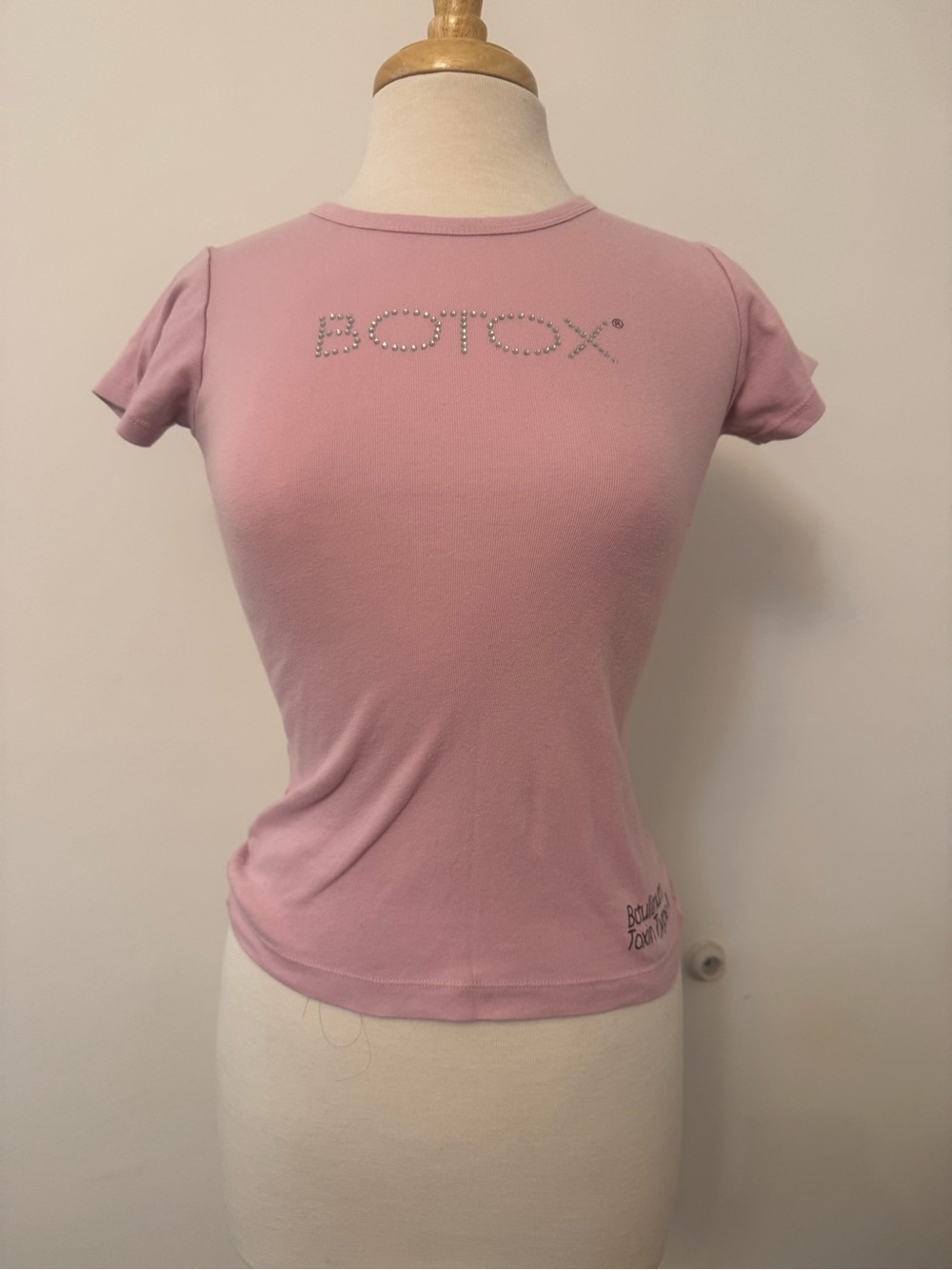 Vintage rare Y2K Botox tee rhinestones great condition size small
